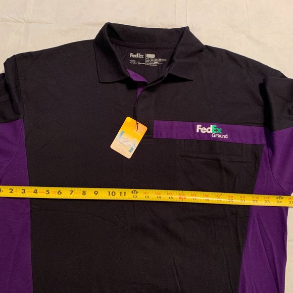 NWT FedEx Ground Long Sleeve Polo Delivery Driver Employee Uniform Mens XL - Picture 5 of 6